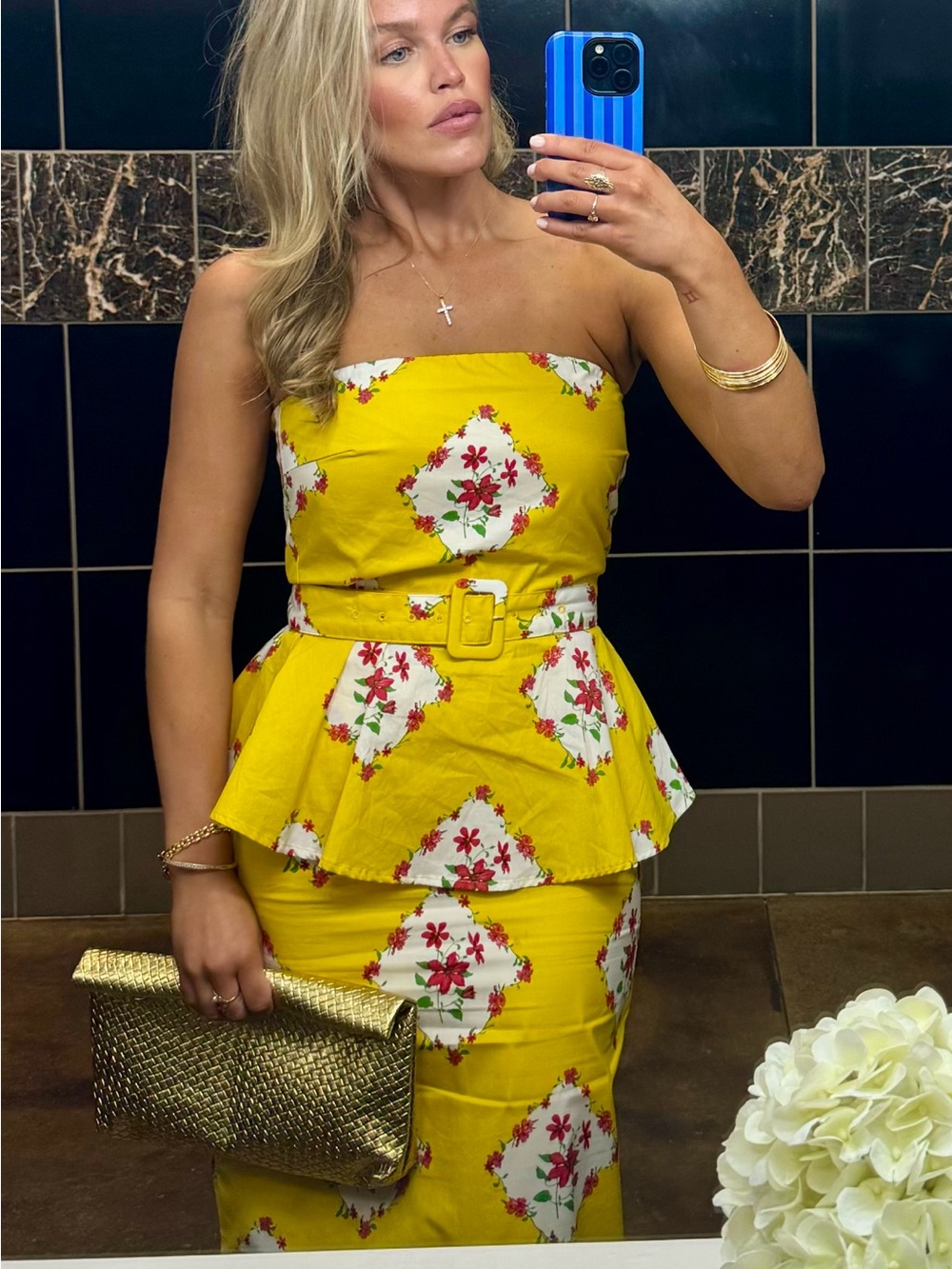 Sugarlips Strapless Peplum Skirt Set
